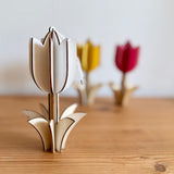 White Hanging Wooden Slat Tulip