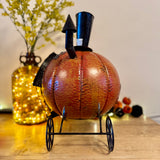 Light Up Metal Pumpkin Carriage