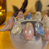 Small Pot with Perching Coloured Birds