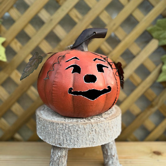 Medium Metal Pumpkin Lantern