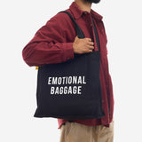 Emotional Baggage Tote Bag in Black