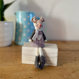 Grey Mouse with White Heart