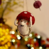 Felt Hedgehog with Toadstool Hat
