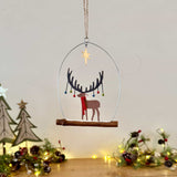Hanging Stag with Baubles