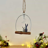 Moon Gazing Rabbits Small