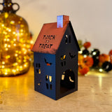 Black Metal Halloween House T Light Hold