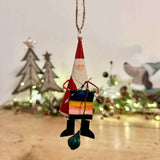 Santa Knitting Rainbows