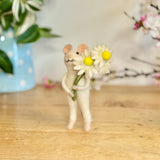 Felt Mouse with Daisies