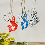 Trio of Tin Lobsters