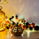 Orange Ceramic Pumpkin with LED