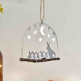 Hanging Star Gazing Rabbits
