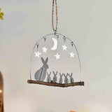 Hanging Star Gazing Rabbits
