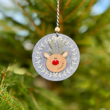 Grey Felt Deer Hangers