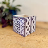 Patterned Grey Plant Pot
