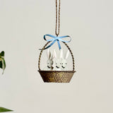 Trio of Bunnies in Basket