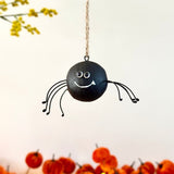 Hanging Wooden Grinning Spider