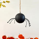 Hanging Wooden Grinning Spider