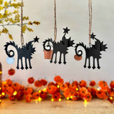 Set of 3 Hanging Scaredy Cats