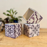 Patterned Grey Plant Pot