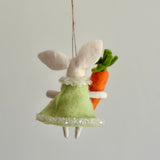 Felt Mouse in Green Gem Dress