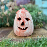 Small Terracotta Leaf Pumpkin