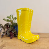 Large Ceramic Yellow Wellies Pot