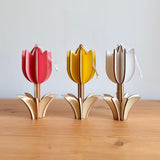 Yellow Hanging Wooden Slat Tulip