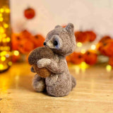 Brown Felt Fox with Acorn