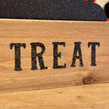 Trick or Treat Glittery Metal & Wood Decoration