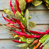 Faux Chilli Wreath