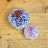 Pair of Purple & Pink Ceramic Mushrooms