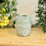 Green Daisy Ceramic Pot