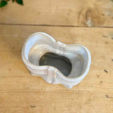 White-Washed Ceramic Bow Vase