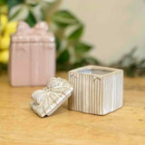 White-Washes Ceramic Bow Trinket Box