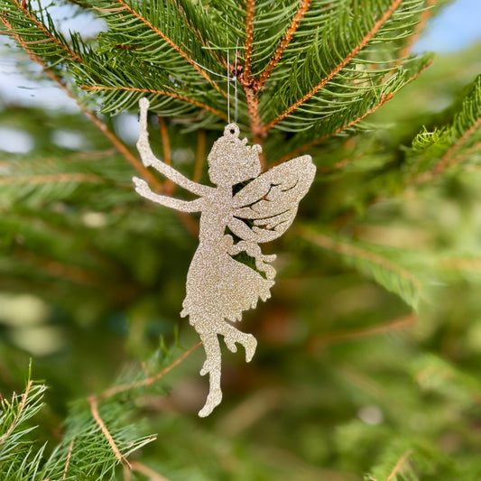 Gold Glitter Cut Out Fairy