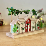 Festive Terrace of Wooden Houses