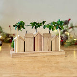 Festive Terrace of Wooden Houses