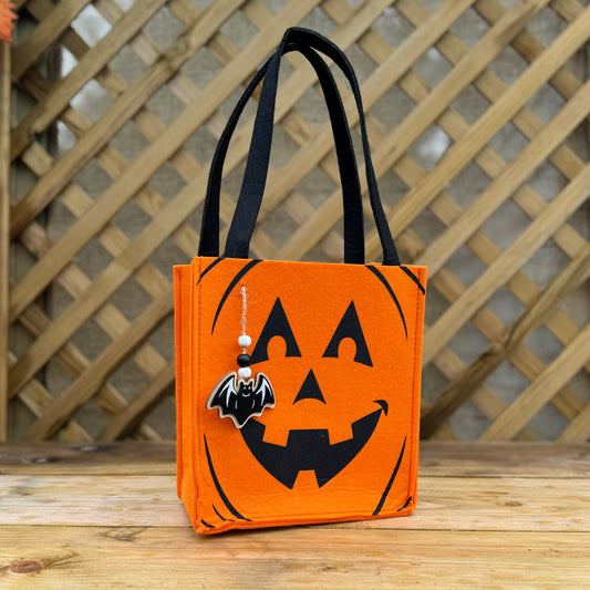 Pumpkin Bag With Bat