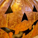 Dumpy Copper Effect Metal Pumpkin