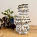 Large Contemporary Ribbed Vase