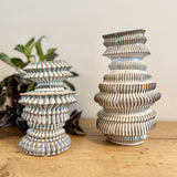 Large Contemporary Ribbed Vase