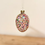 Hanging Glass Rainbow Sequin Egg