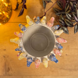 Medium Pot with Perching Coloured Birds
