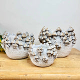 Large Cement Mushroom Pot