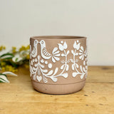 Sand Folk Art Design Pot