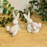 Pair of Porcelain Sitting Rabbits