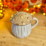 Brown Toadstool Mug with Lid