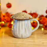 Brown Toadstool Mug with Lid