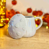 White Toadstool Mug with Lid