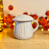 White Toadstool Mug with Lid